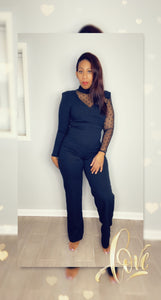 Blk Laced Jumpsuit